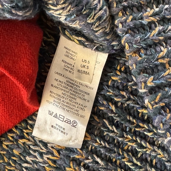 Anthropologie Pilcro Sunset Ombre Shawl Cardigan Small Chunky Knit Boho RARE - Picture 8 of 10